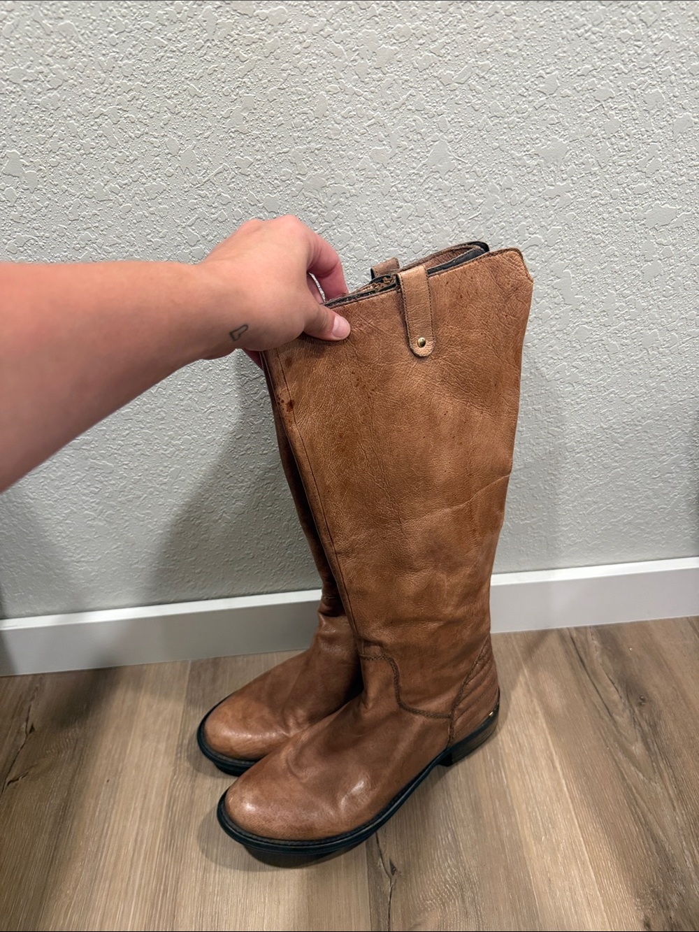 Steve Madden Cognac Tall Leather Over-the-Knee Boots